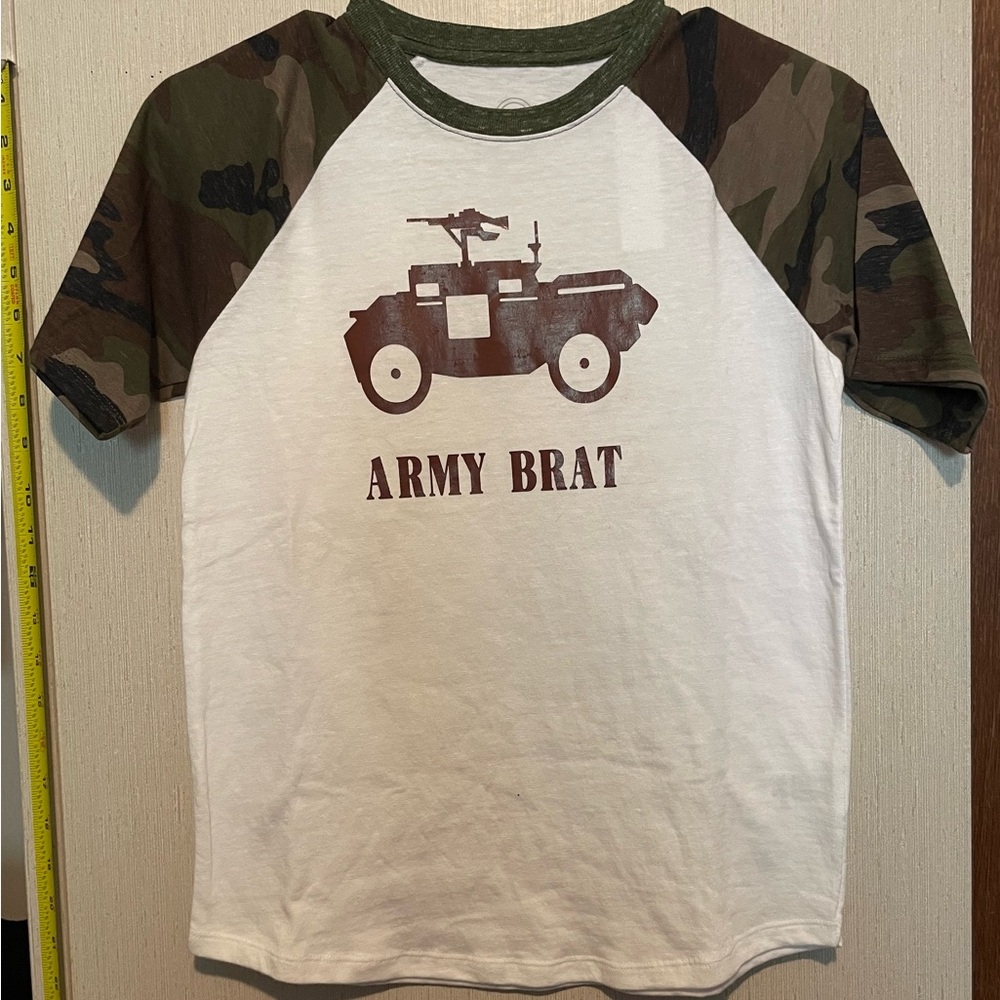 Wonder Nation Boys Camouflage “Army Brat” Raglan Tee, Jeep